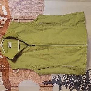Columbia quilted lightweight vest with fleece collar womens size M